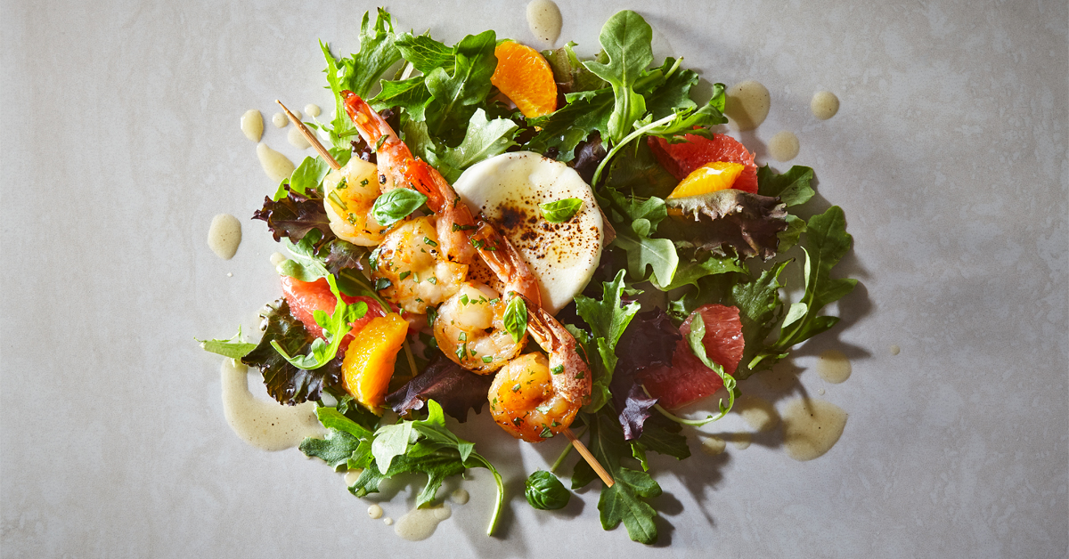 Warm Shrimp Salad with Maple-Grapefruit Vinaigrette | Maple from Canada