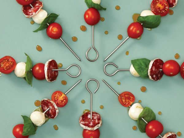 Recette — Minibrochette de tomates, de bocconcini et de saucisson à l'érable
