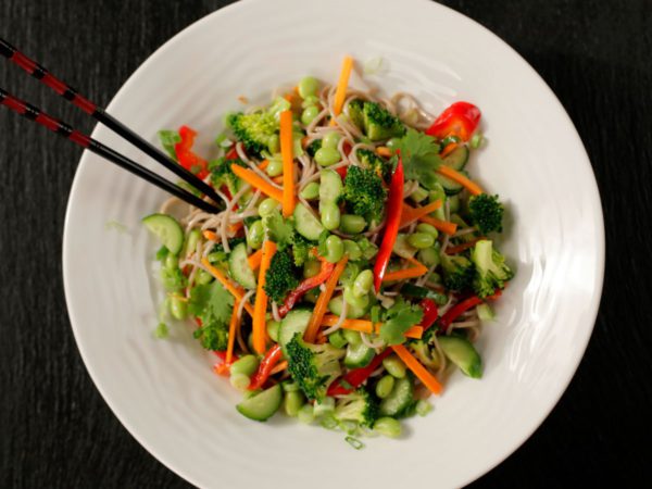 Recette — Nouilles de sarrasin aux légumes