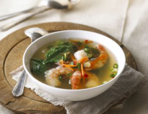 Recette — Soupe aux crevettes à la réduction d’eau d’érable