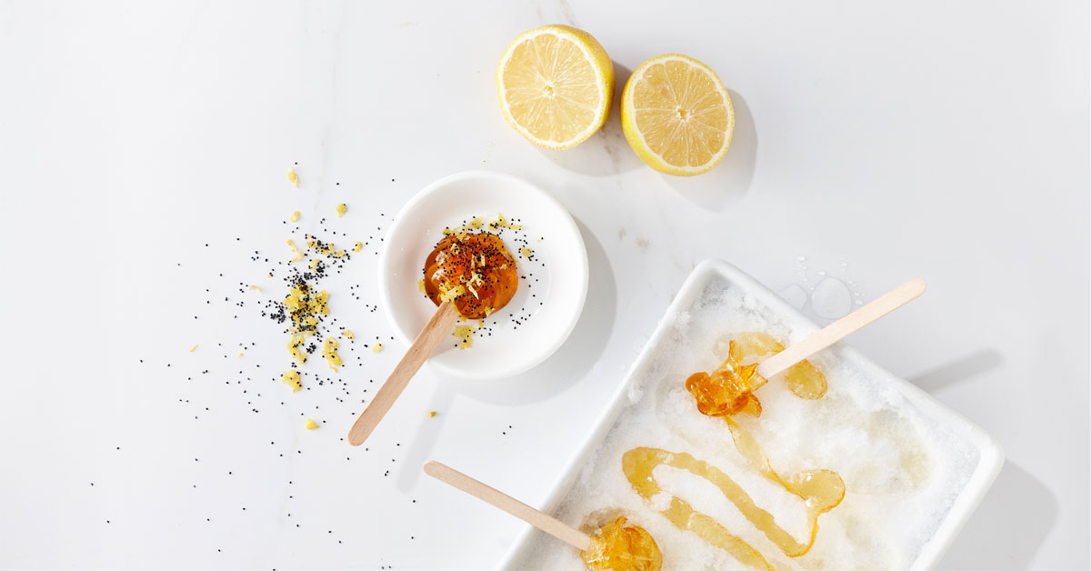 Maple Taffy, Poppy Seed and Lemon | Maple from Canada