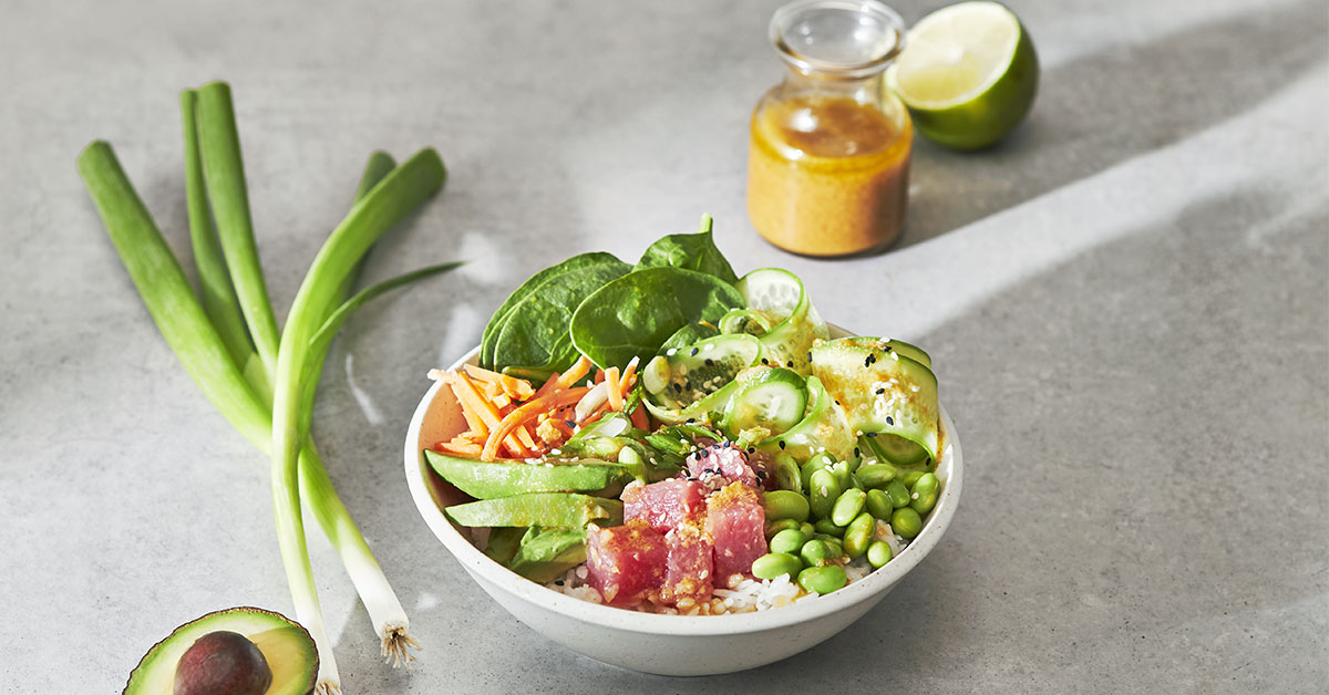 Maple Tuna Poké Bowl with a Maple Dragon Sauce | Maple from Canada